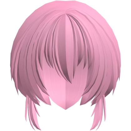 fluffy moe anime short side hair hot pink
