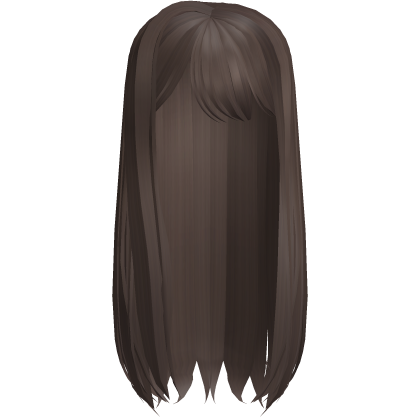 ♡ long & sleek cute straight brown hair Roblox item