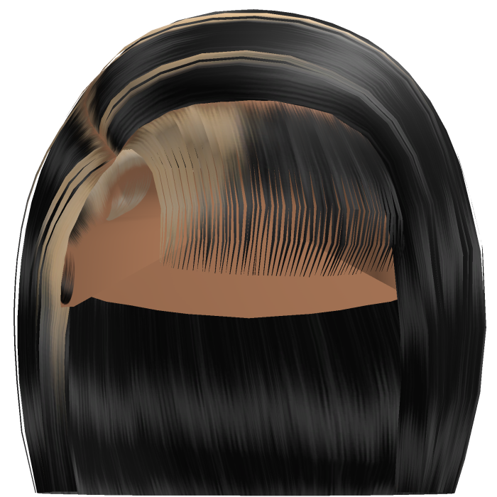 𝓭 Side Part Bob w/ Bangs (Black/Blonde)