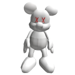 Plush Mouse White Red