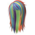 Rainbow pony clown scene vkei messy hair