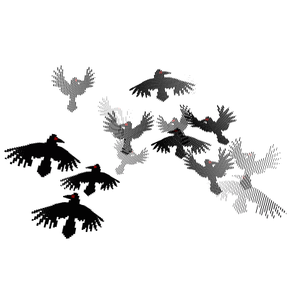 [Animated] Black Gothic Crow & Raven Swarm Aura