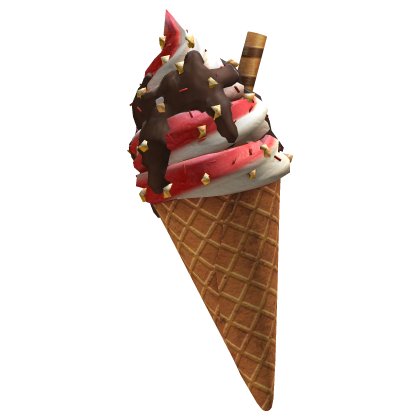 Drizzle Sprinkle Swirl Ice Cream Cone Red Roblox item