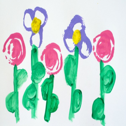 Flower-Stamping-Preschool-Art-Project Roblox decal