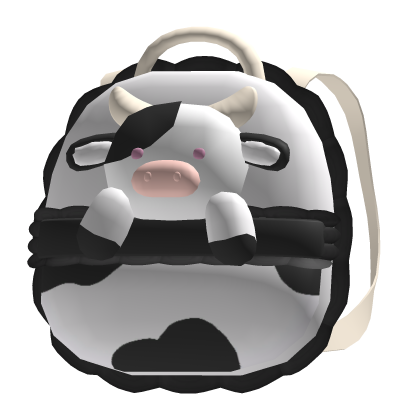 ♡ ꒰cutesy dreamy cow backpack, black. . .꒱♡ Roblox item