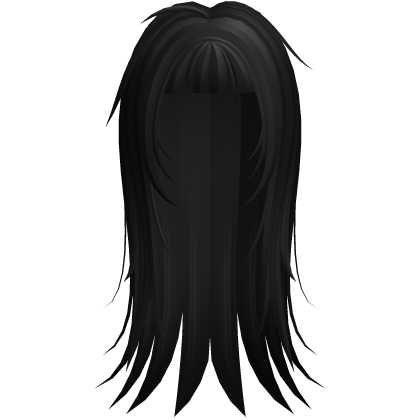Messy Emo Wolfcut Hair (Black) Roblox item