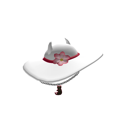 Horned White&Red Sunhat