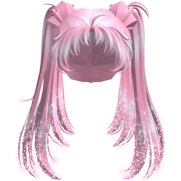 Glowing Glitter Long Buns Hair [Emissive] • DD21