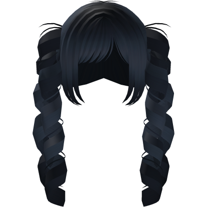 Cute Doll Messy Drill Pigtails in Blue