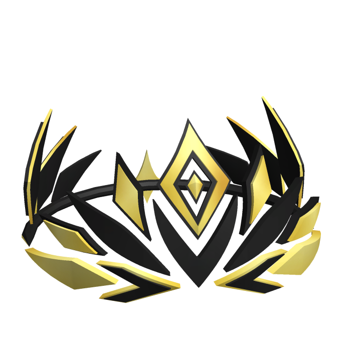 Gold Dark Gem Anime Style Crown