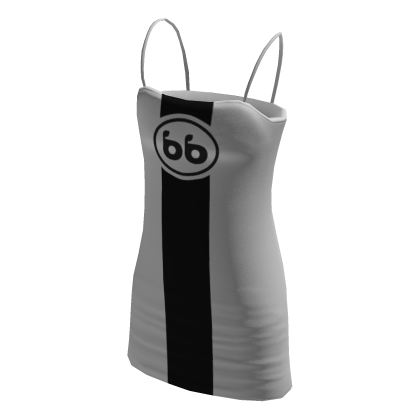 BB Monogram Slim Racing Stripe Dress White thumbnail