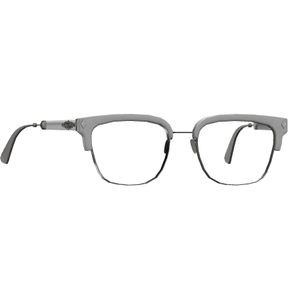 Silver White Chrome Glasses