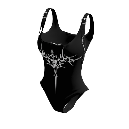 🔥Black Emo Goth Bodysuit🔥 thumbnail