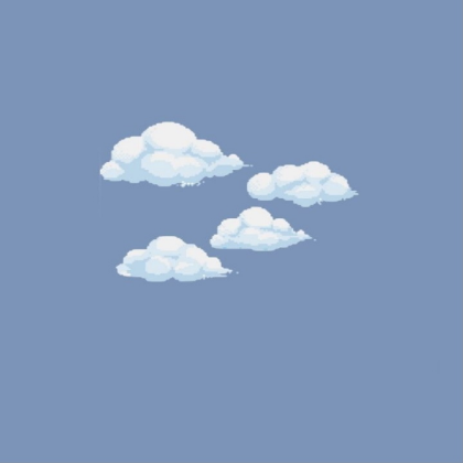grey blue pixel clouds Roblox decal