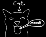 cat saying mew