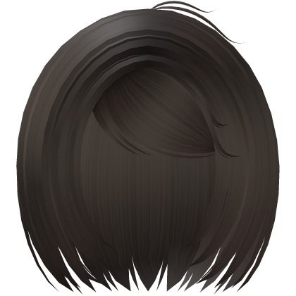 short emo side bangs moe haircut in brown - Roblox
