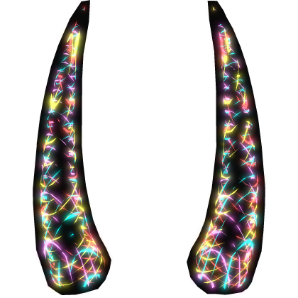 Animated Rainbow Space Glowing Horns