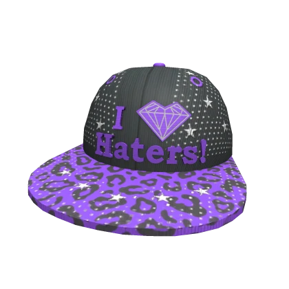 grape Printed Striped Cap グレープ ストライプ Y2K Scene Purple Mcbling Studded Y2k Hat Leopard Swag | Roblox Item