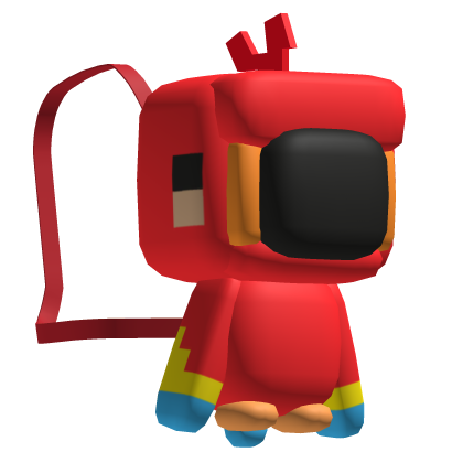 Red Parrot Pixel Plushie Backpack [3.0]