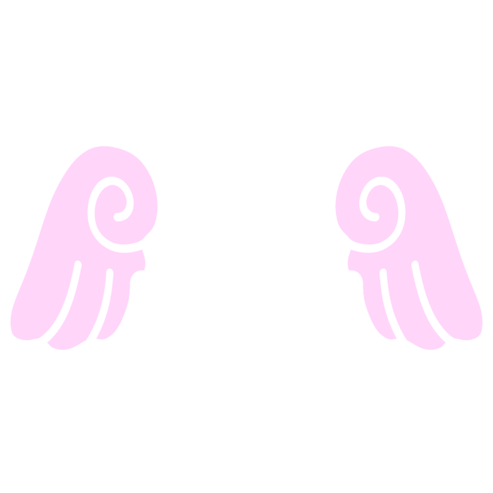 ♡ Cute Chibi Sticker Angel Wings in Pink