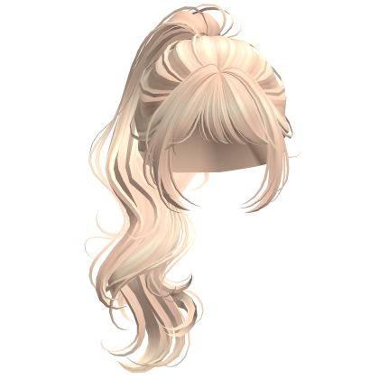 Blonde Wavy High Side Ponytail Roblox item