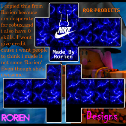 BEST 🔥𝓐𝓶𝓪𝔃𝓲𝓷𝓰🔥Blue laser Nike Hoodie Roblox decal