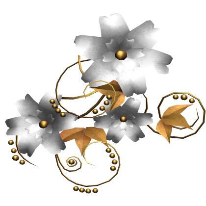 White & Gold Flower Aura 