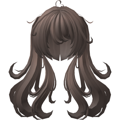 cute swirly pigtails in brown Roblox item