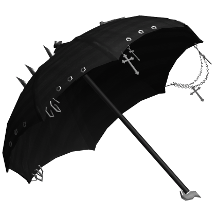 Black Gothic Chained Parasol Umbrella thumbnail
