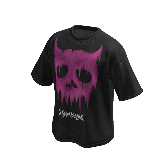 Skull Black Wash Oversized Shirt