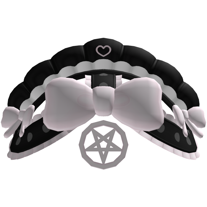 Creepy Cute Gothic Ruffled Headress in Pink & Blac
