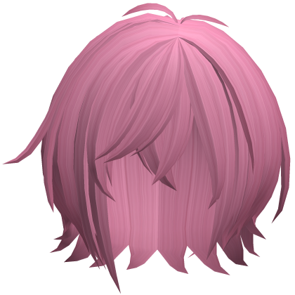 soft messy short hair in pink ombre