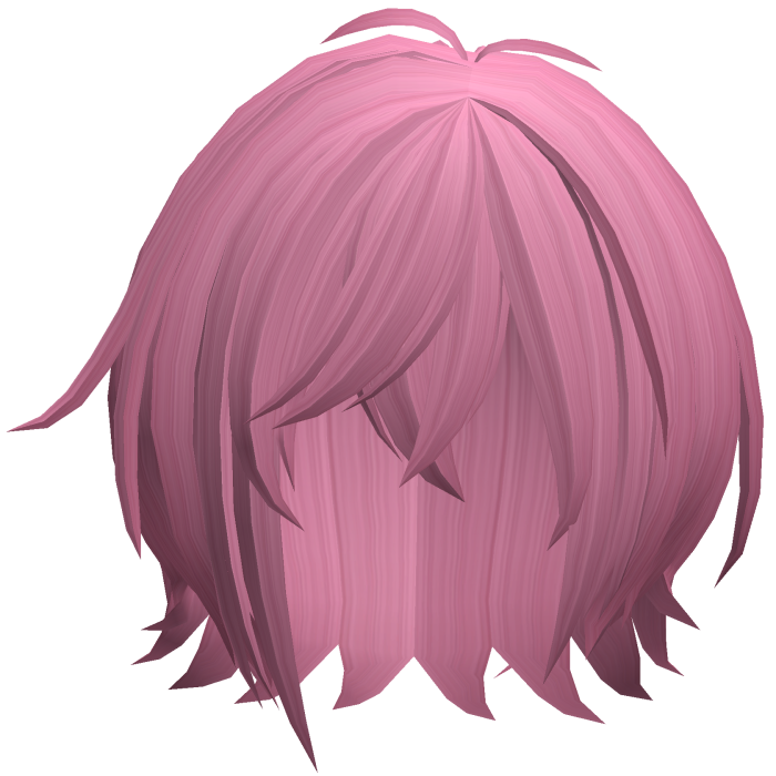 soft messy short hair in pink ombre