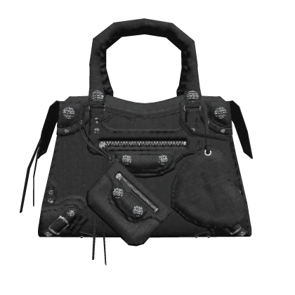 Balenciaga XS Neo Cagole Black Denim City Bag | Roblox Item