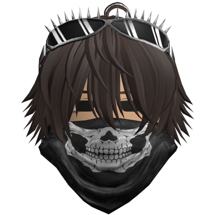 Emo Vkei Skull Bandana Hair Brown