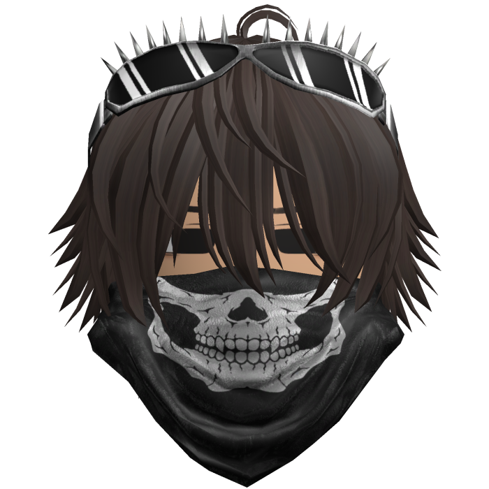Emo Vkei Skull Bandana Hair Brown