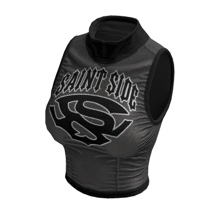 Sleeveless Y2K Top (Grey Black)