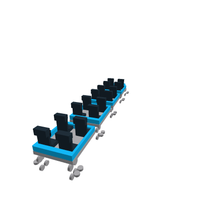 Clean Blue Coaster Train (Free)