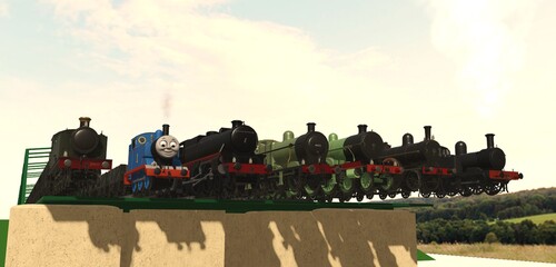 Crash trains off the bridge! TTTE LIVERY UPDATE