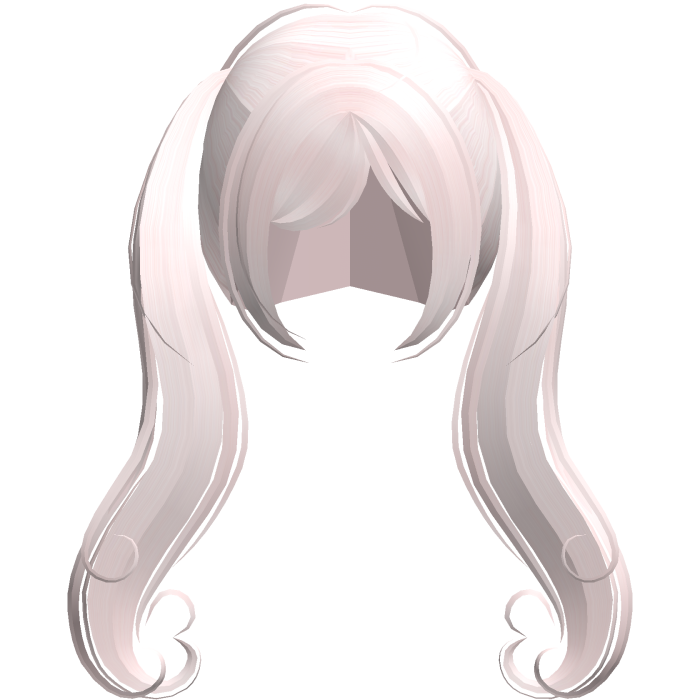 ♡ heart curled shy dolly pigtails in light pink