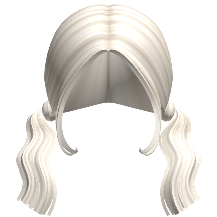 -',ৎ Short Wavy Pigtails in Ash Blonde
