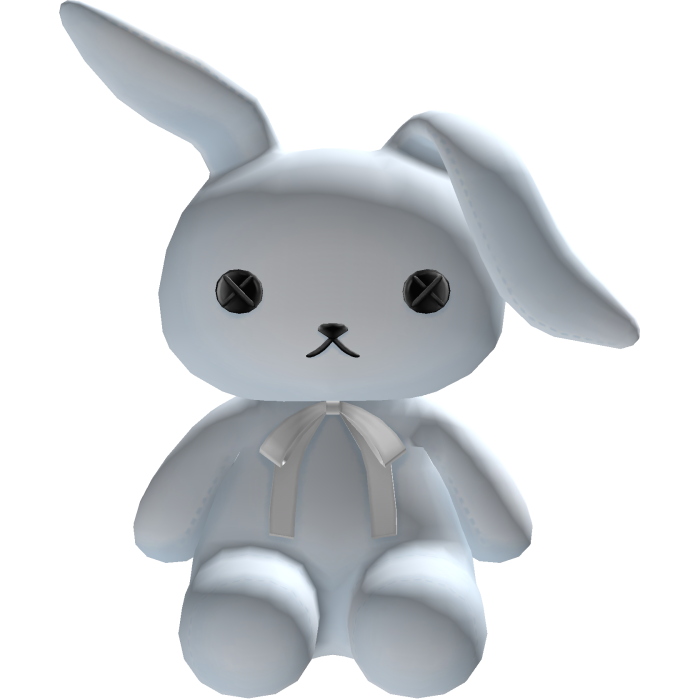 cute goth bunny plush backpack in blue