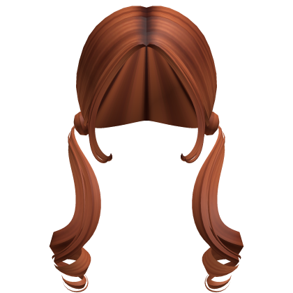 -',ৎ Preppy Blowout Curly Pigtails in Ginger