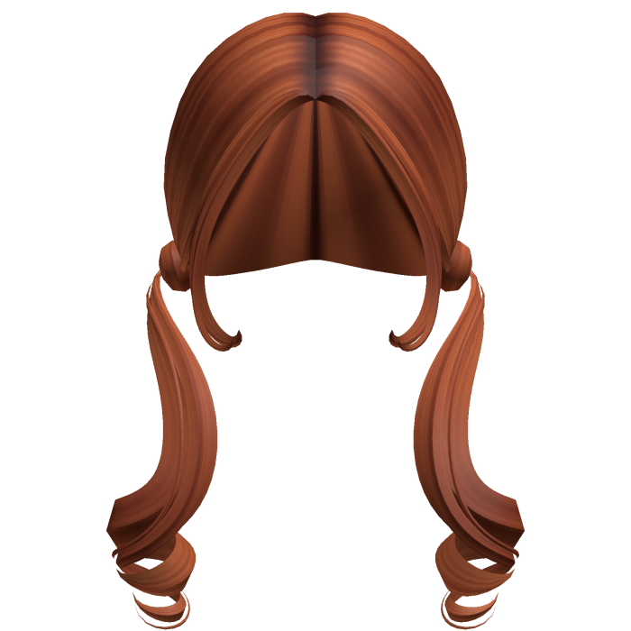 -',ৎ Preppy Blowout Curly Pigtails in Ginger