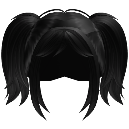 Black Pigtails Dolly Cute Bangs Hair
 Roblox item