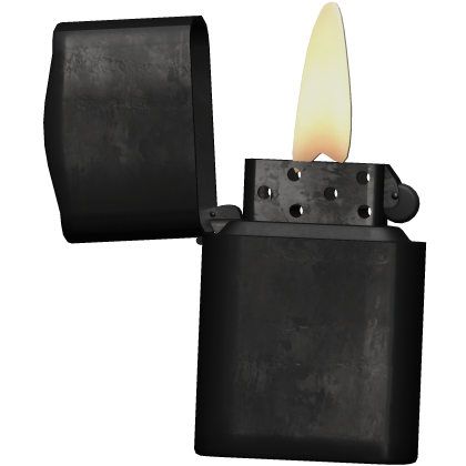 Black Grunge Lit Lighter