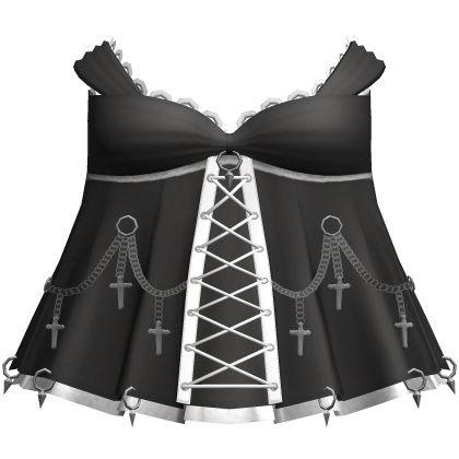 Gothic Pierced Dress Black & White 3.0 Roblox item