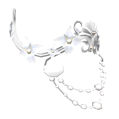 Metal Back Tiara in White