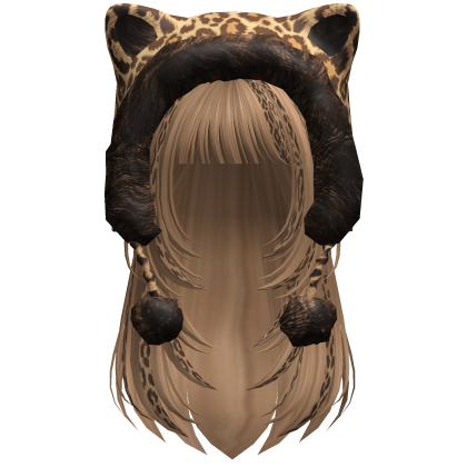 Leopard Print Hair w/ Kitty Hood
