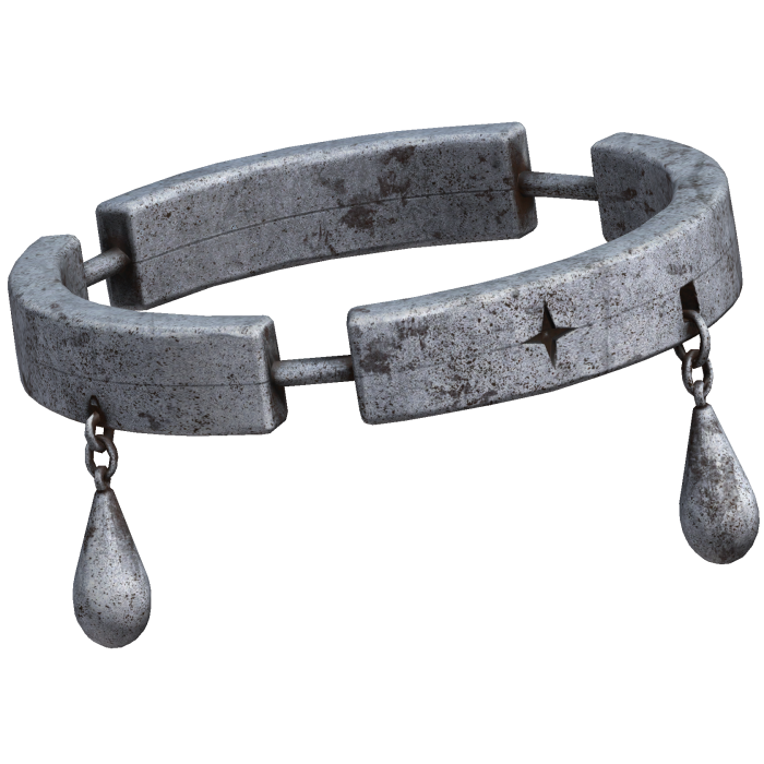 Old Metal Broken Teardrop Halo